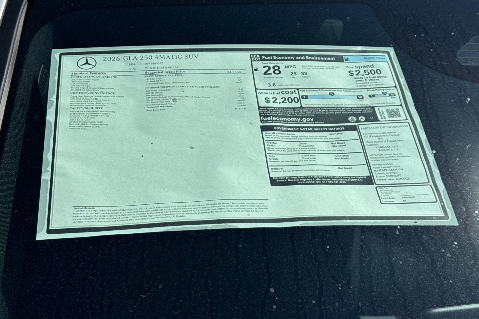 New 2026 Mercedes-Benz GLA 250 4MATIC image 29