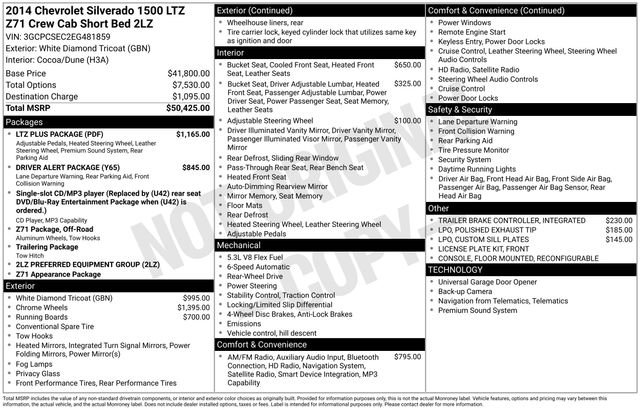Used 2014 Chevrolet Silverado 1500 LTZ Z71 w/ LTZ Plus Package image 16