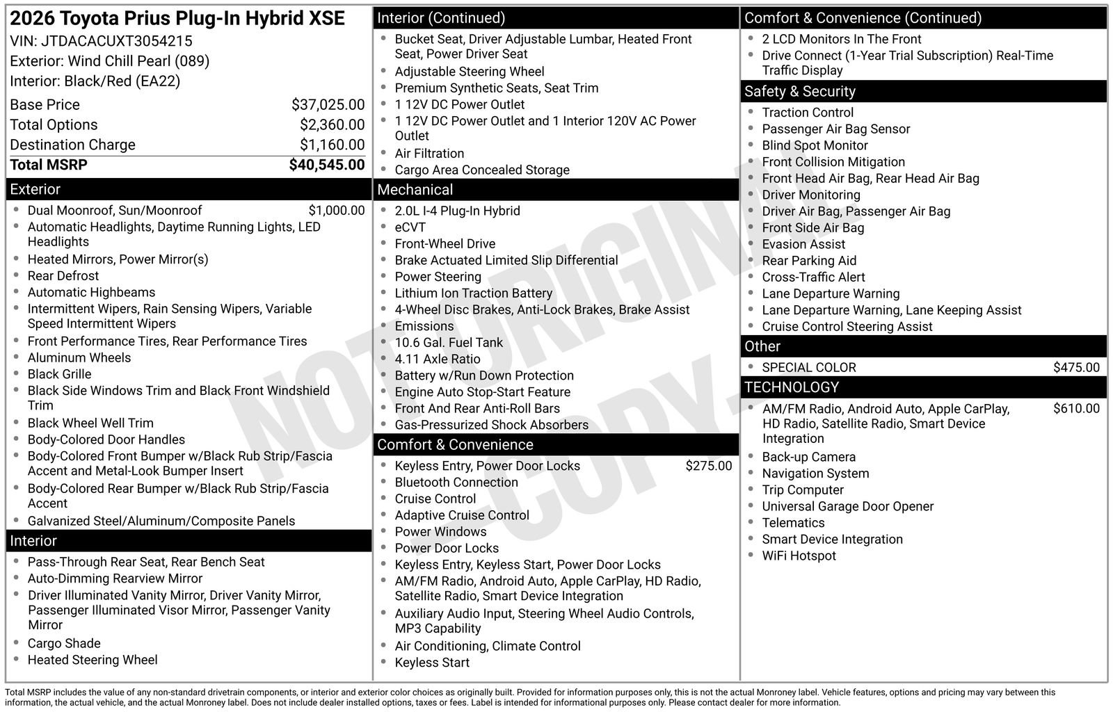 Used 2026 Toyota Prius Plug-In Hybrid FWD image 44