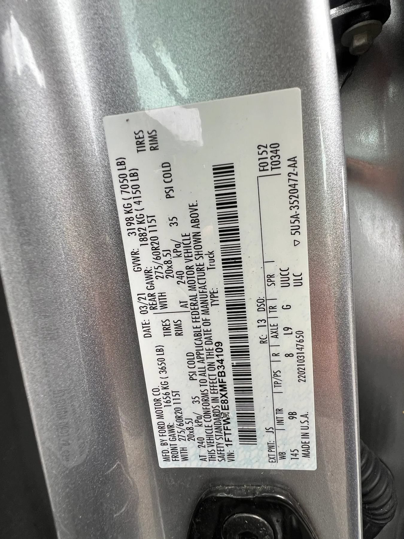 Used 2021 Ford F150 Platinum w/ Equipment Group 701A High AWD/4WD image 34