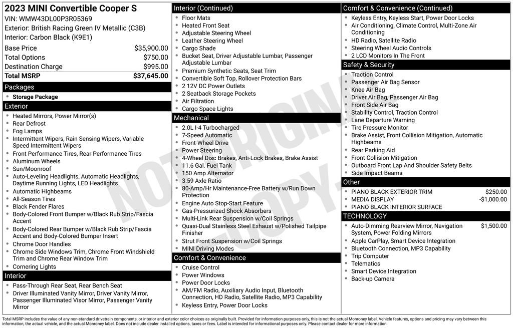 Certified 2023 MINI Cooper S FWD image 9