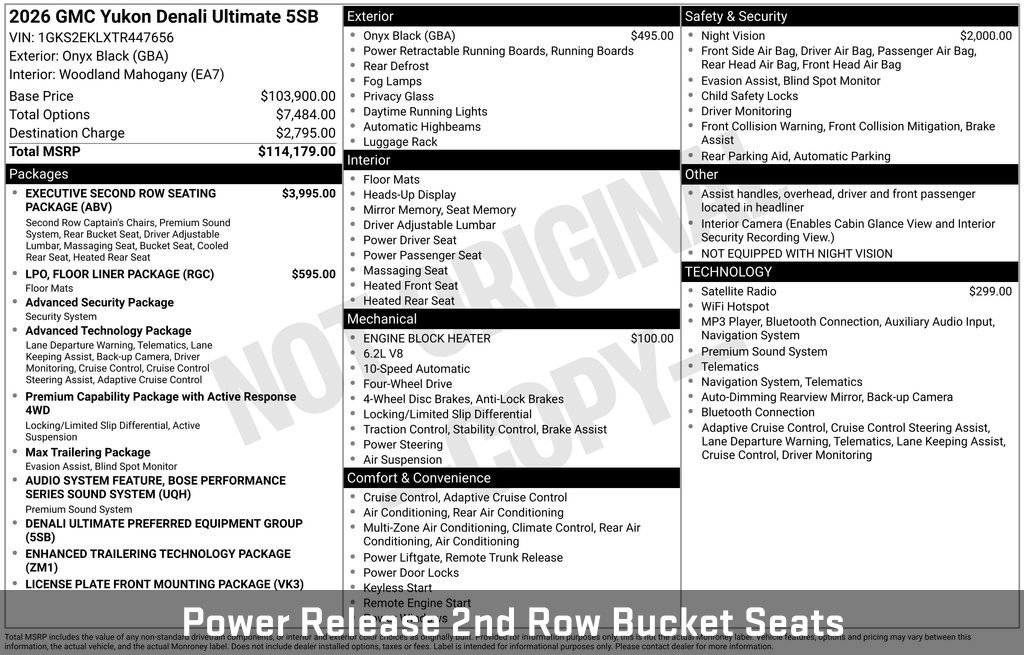 New 2026 GMC Yukon Denali Ultimate AWD/4WD image 57