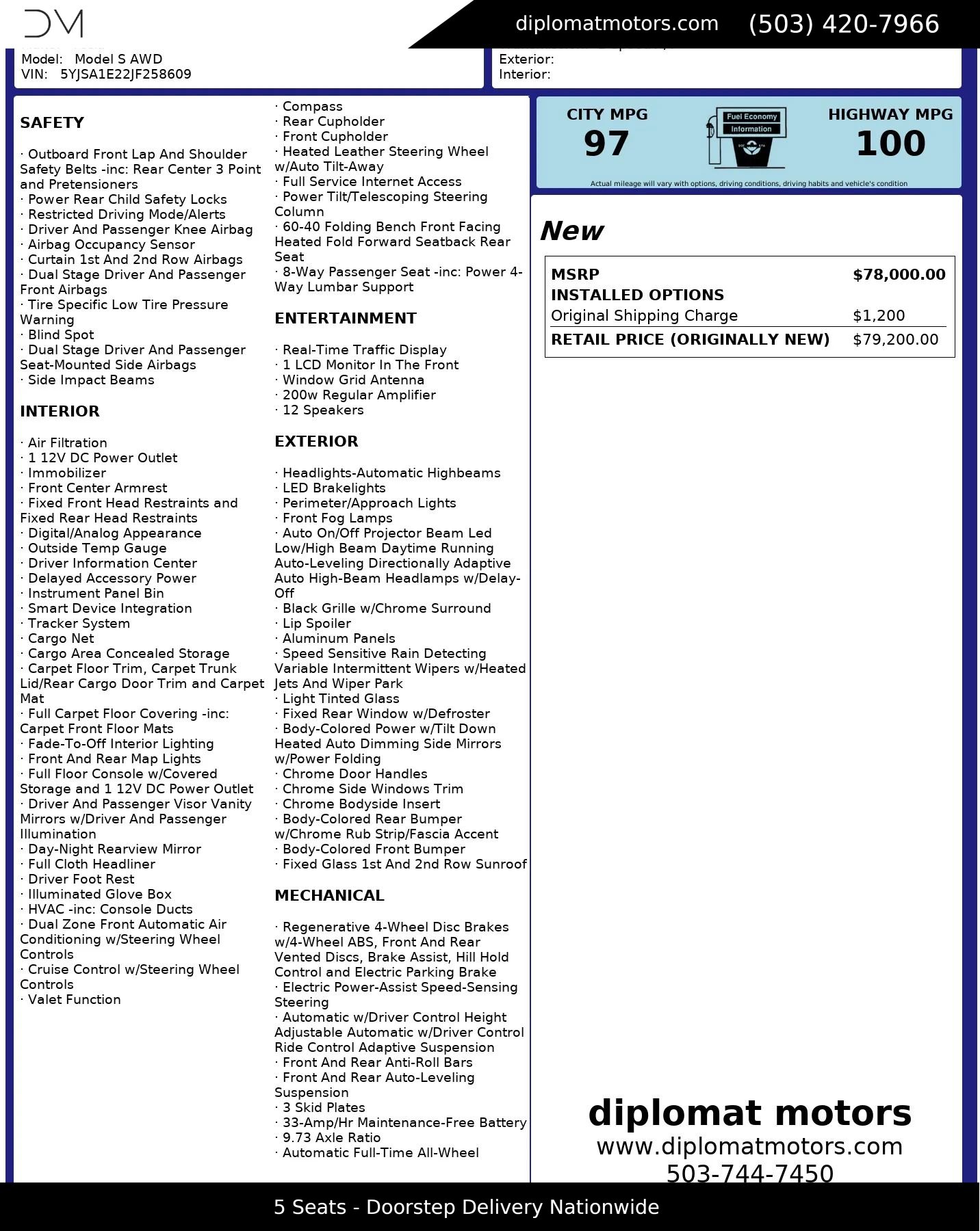 Used 2018 Tesla Model S 100D image 2