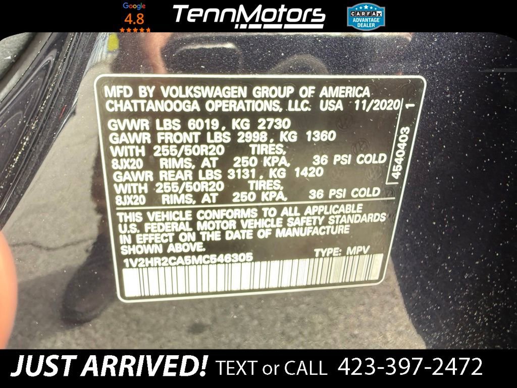 Used 2021 Volkswagen Atlas SE AWD/4WD image 27