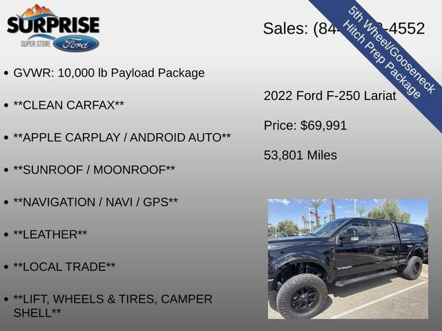 Used 2022 Ford F250 Lariat w/ Black Appearance Package AWD/4WD image 14