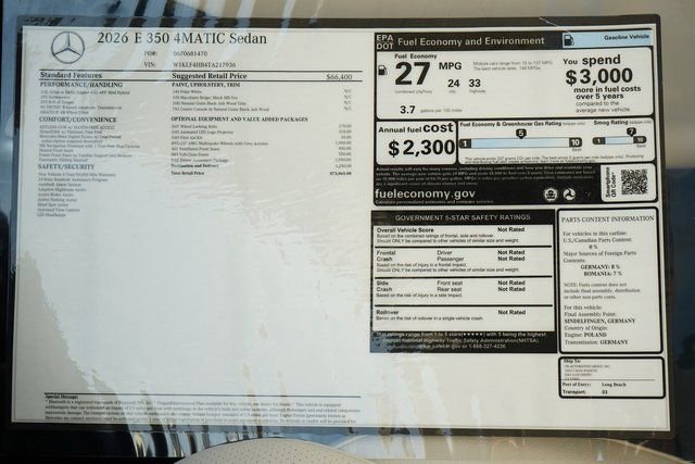 New 2026 Mercedes-Benz E 350 4MATIC Sedan image 31