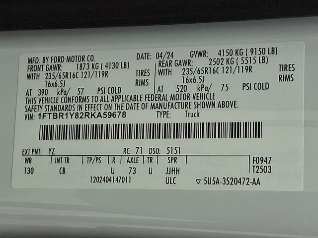 Used 2024 Ford Transit 250 Low Roof w/ Exterior Upgrade Package image 30