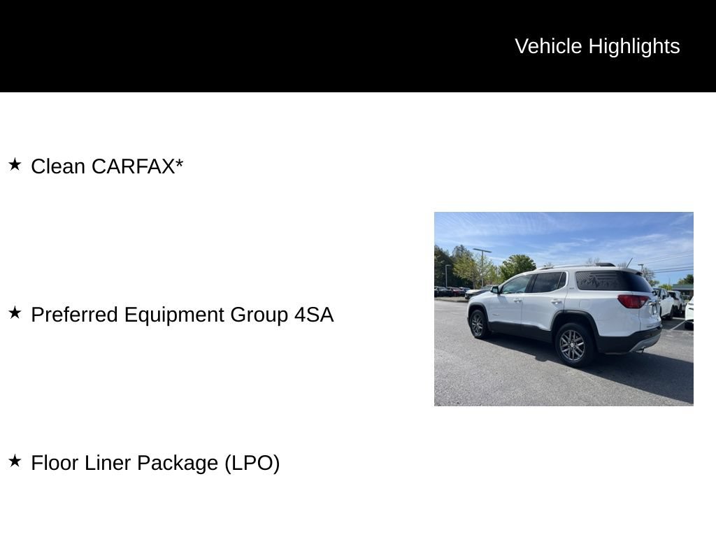 Used 2019 GMC Acadia SLT w/ LPO, Floor Liner Package AWD/4WD image 11