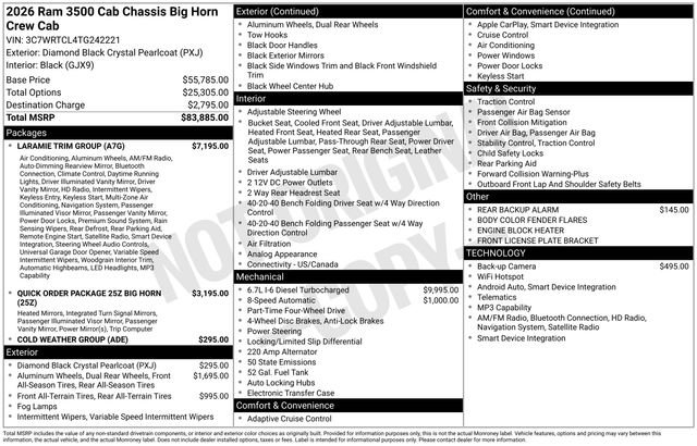 New 2026 RAM 3500 Big Horn w/ Laramie Trim Package AWD/4WD image 37