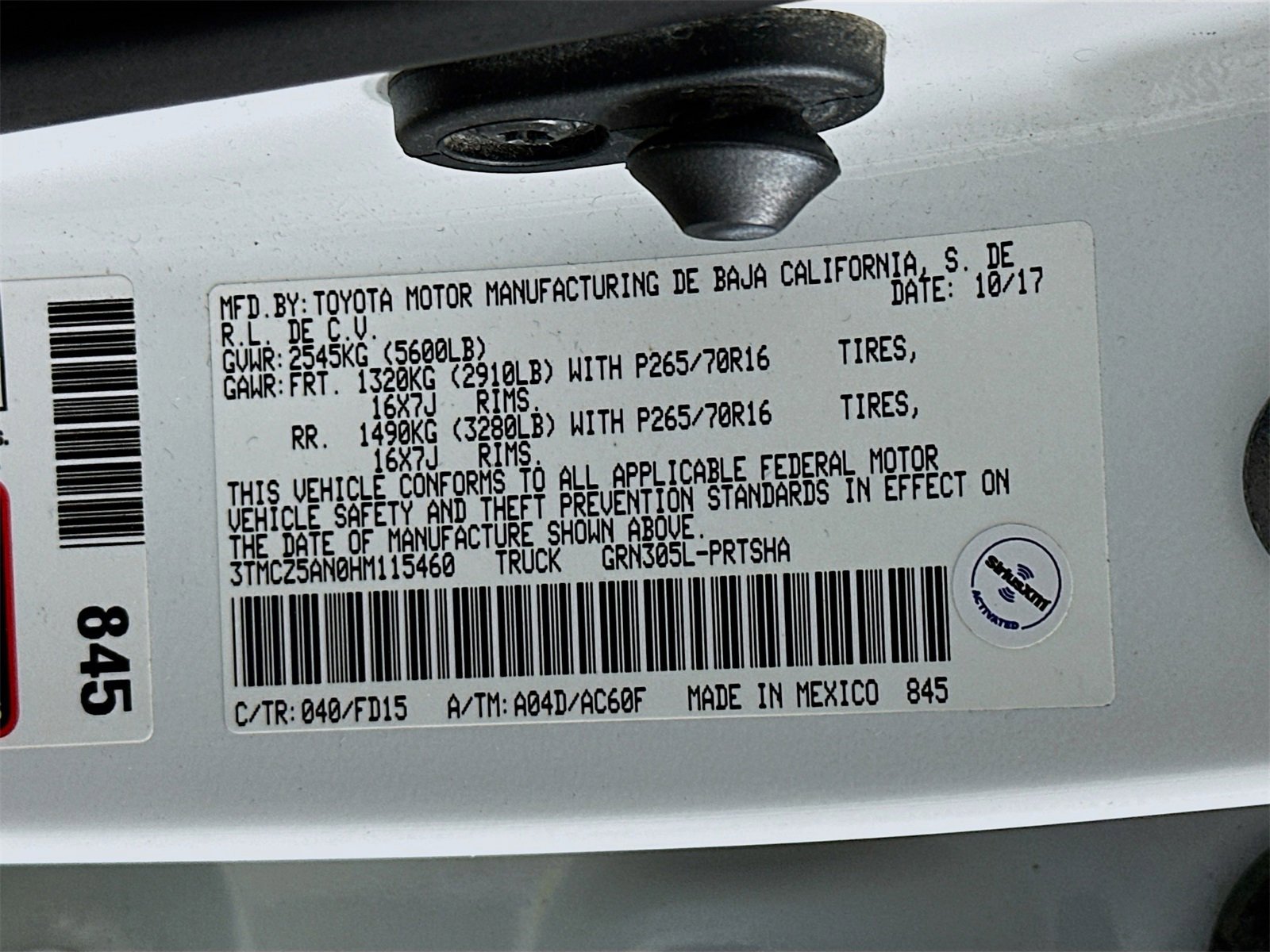 Certified 2017 Toyota Tacoma TRD Off-Road w/ Tow Package (A/T) image 30