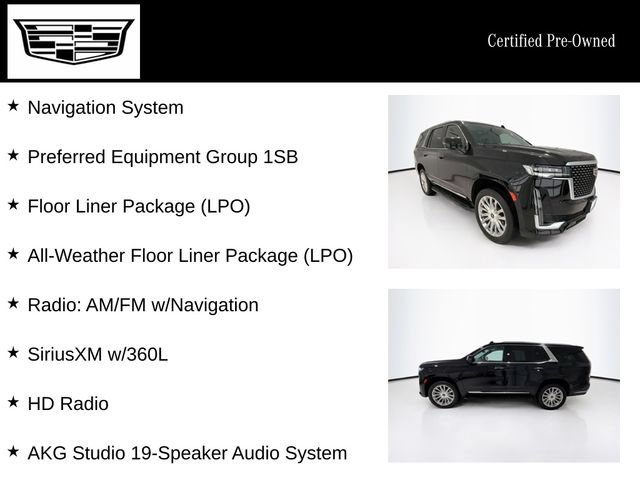 Certified 2023 Cadillac Escalade Premium Luxury w/ LPO, Floor Liner Package AWD/4WD image 4