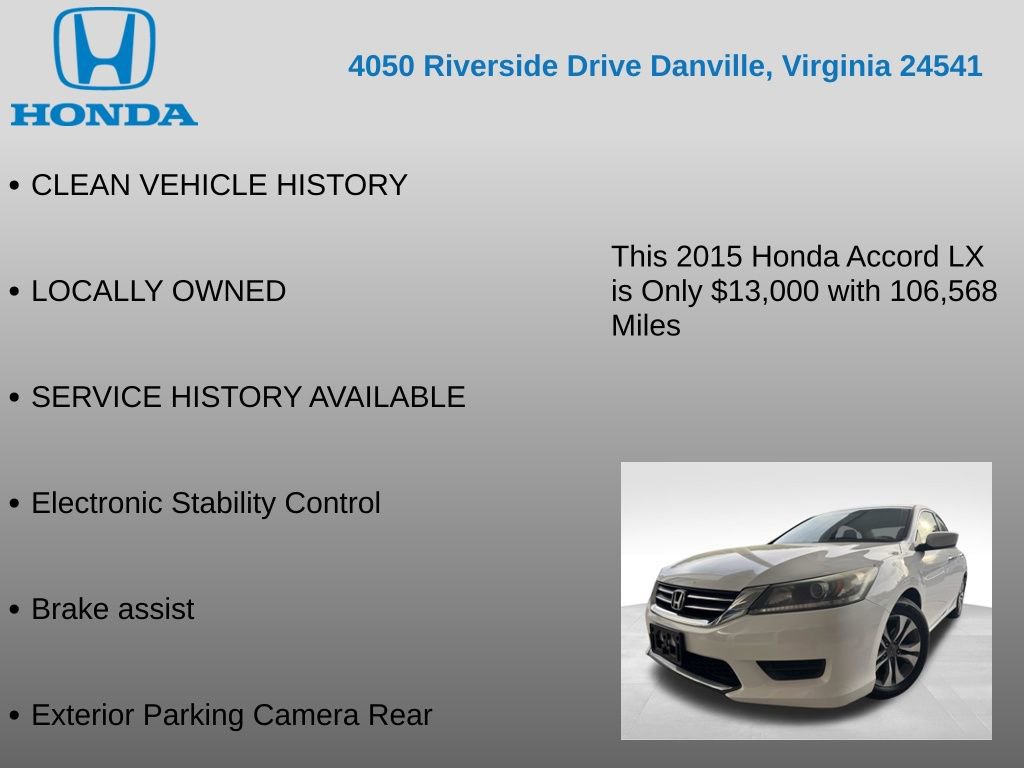 Used 2015 Honda Accord LX image 7