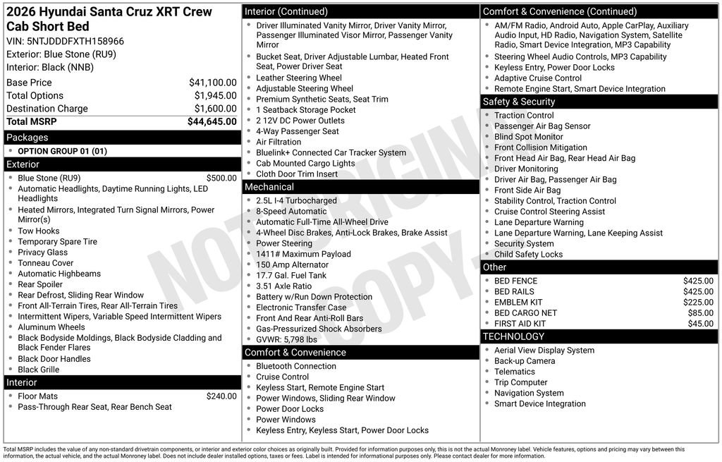 New 2026 Hyundai Santa Cruz XRT image 30