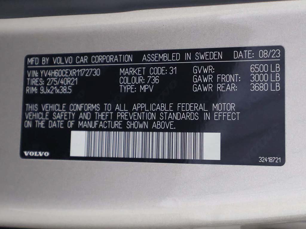 Used 2024 Volvo XC90 T8 Plus w/ Protection Package Premier AWD/4WD image 62