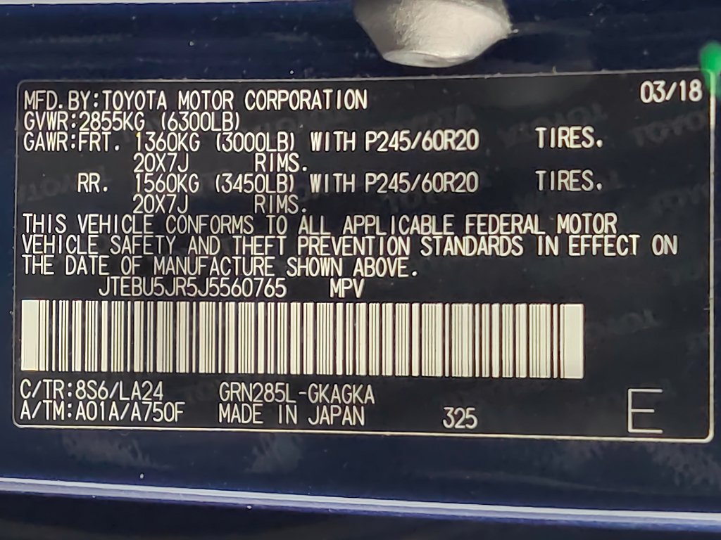 Used 2018 Toyota 4Runner Limited AWD/4WD image 59
