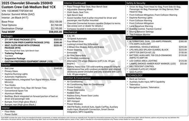 Used 2025 Chevrolet Silverado 2500 Custom w/ Z71 Off-Road Package AWD/4WD image 25