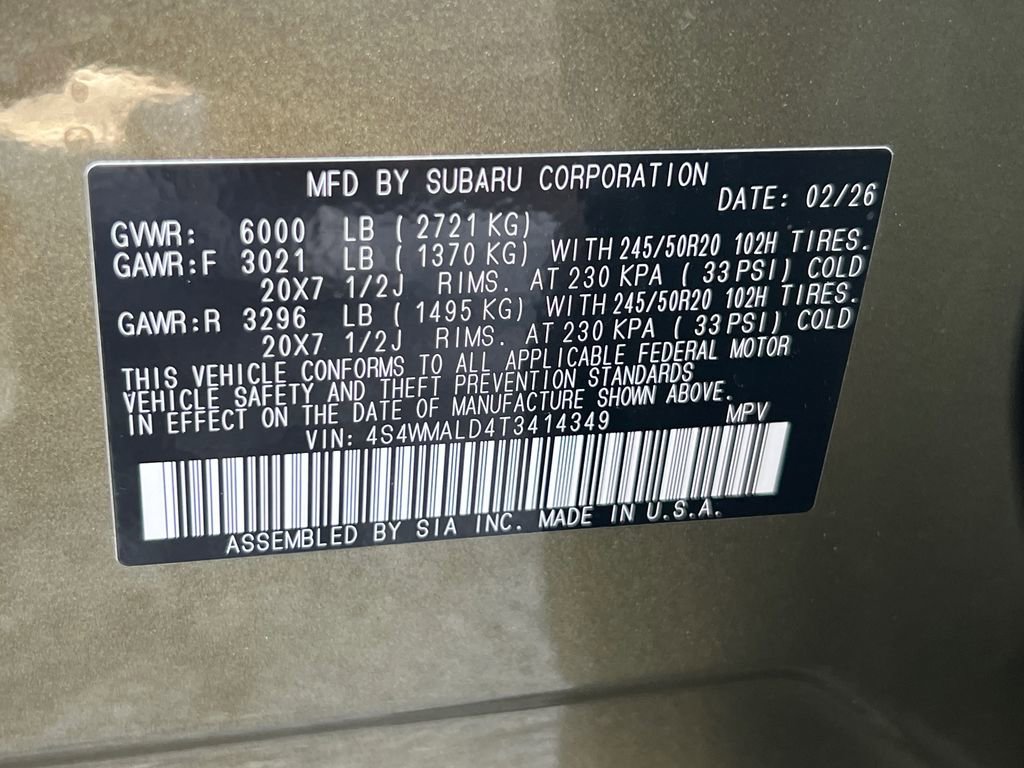 New 2026 Subaru Ascent Bronze Edition image 31