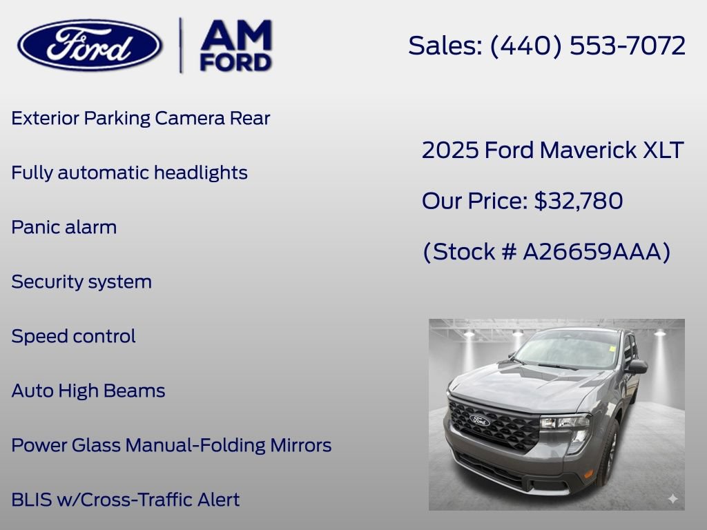 Used 2025 Ford Maverick XLT w/ 4K Tow Package AWD/4WD image 32