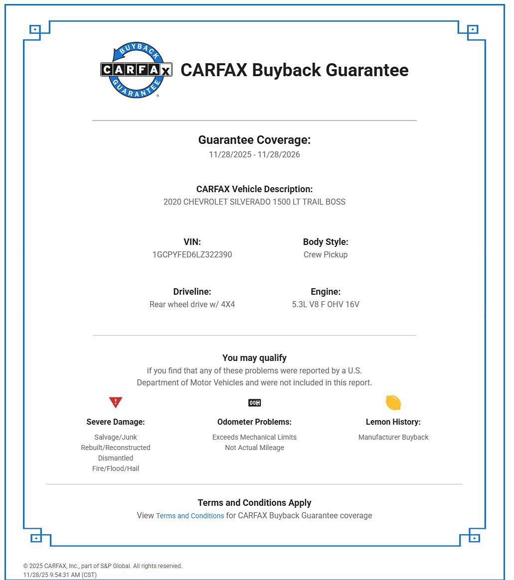 Used 2020 Chevrolet Silverado 1500 LT Trail Boss image 26
