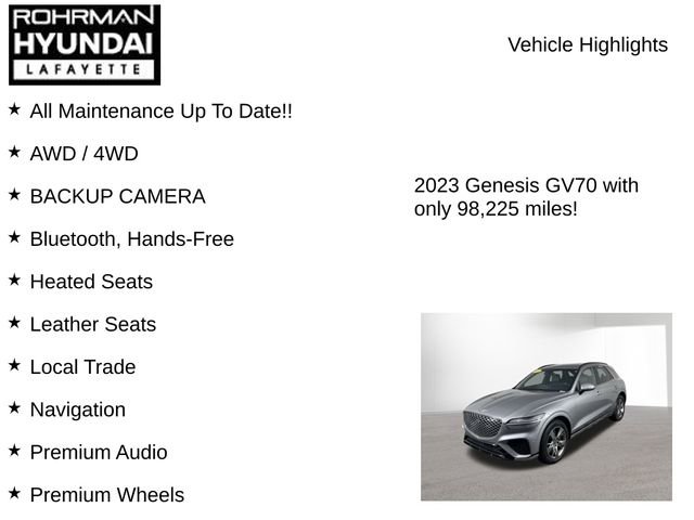Used 2023 Genesis GV70 2.5T w/ Sport Prestige Package image 8