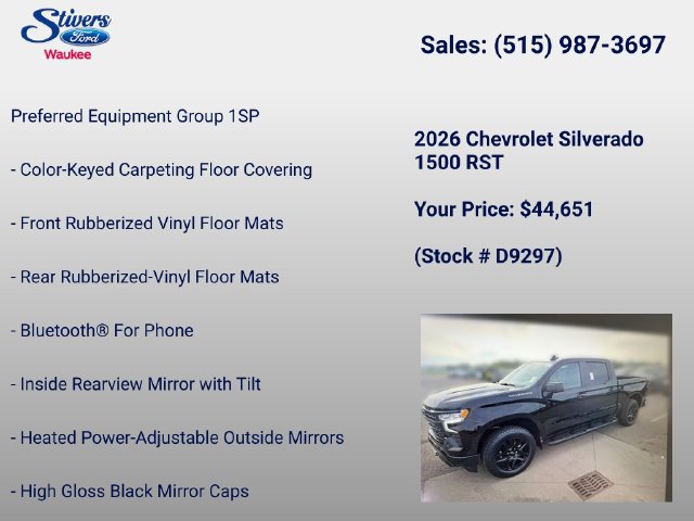 Used 2026 Chevrolet Silverado 1500 RST w/ RST Select Package AWD/4WD image 16