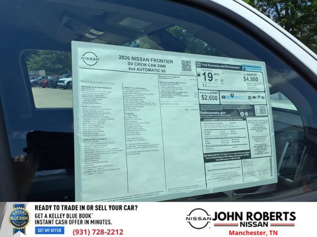 New 2026 Nissan Frontier SV w/ All-Weather Content Package AWD/4WD image 19