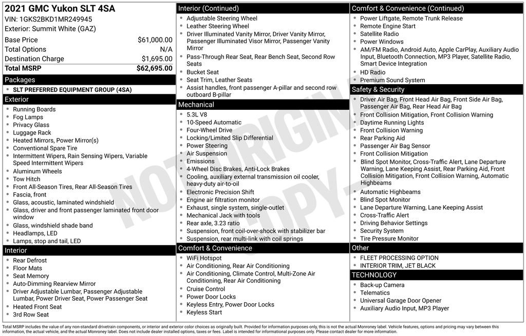 Used 2021 GMC Yukon SLT image 6