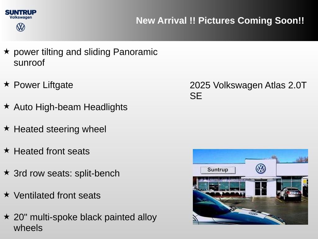Used 2025 Volkswagen Atlas SE w/ Panoramic Sunroof Package AWD/4WD image 4