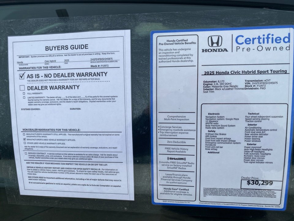 Certified 2025 Honda Civic Sport Touring image 37