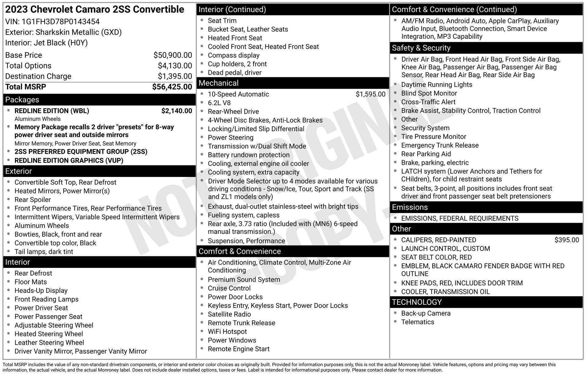 Certified 2023 Chevrolet Camaro SS w/ Redline Edition image 4