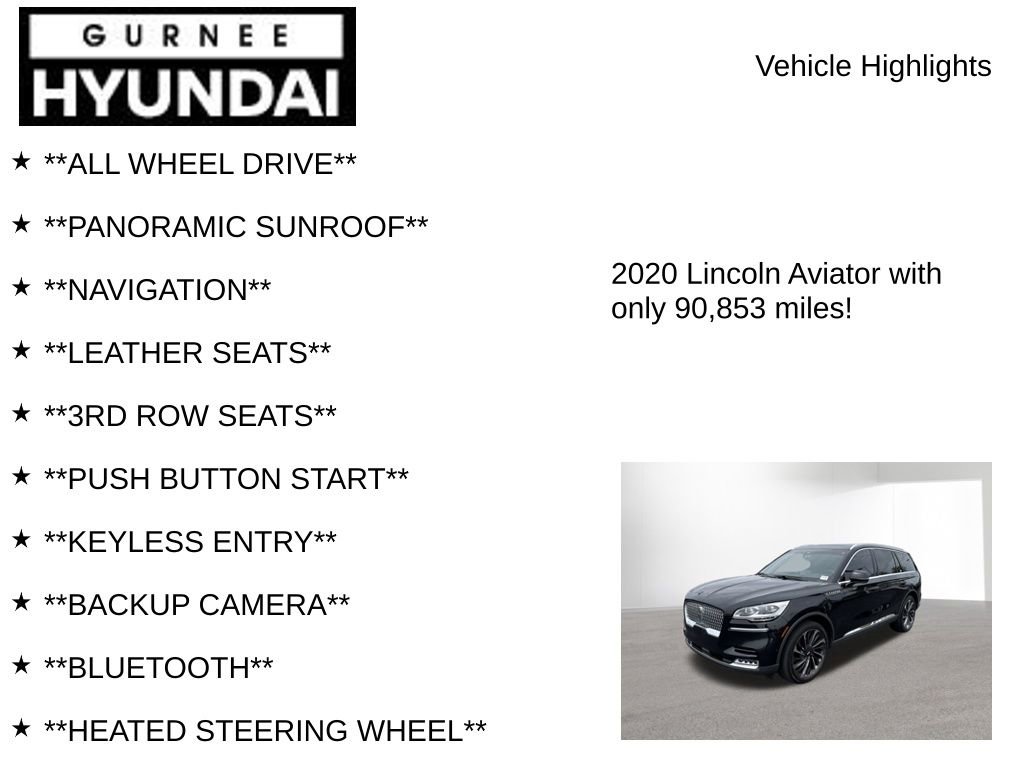 Used 2020 Lincoln Aviator Reserve w/ Equipment Group 202A AWD/4WD image 8
