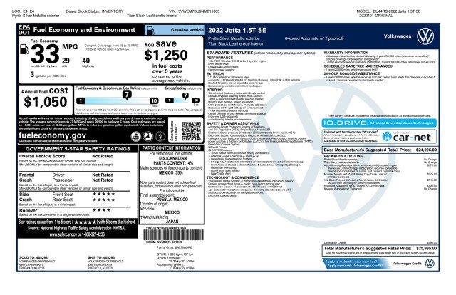 Used 2022 Volkswagen Jetta SE FWD image 3