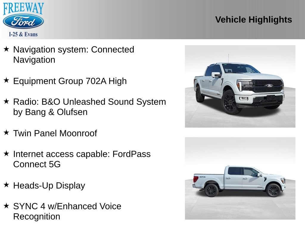 Used 2025 Ford F150 Platinum w/ Equipment Group 702A High AWD/4WD image 2