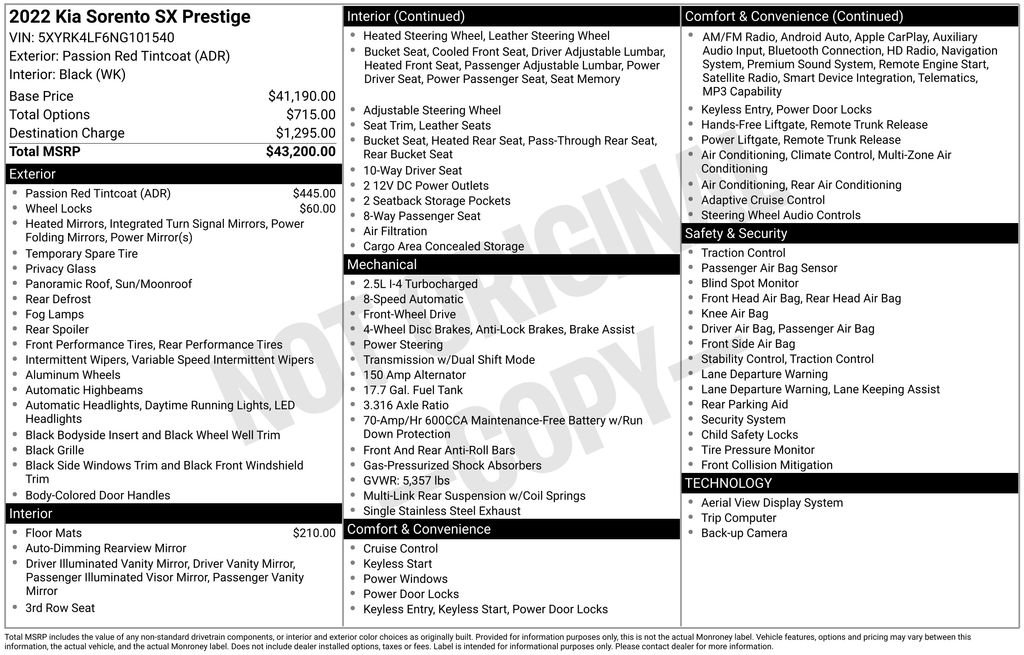 Used 2022 Kia Sorento SX image 17