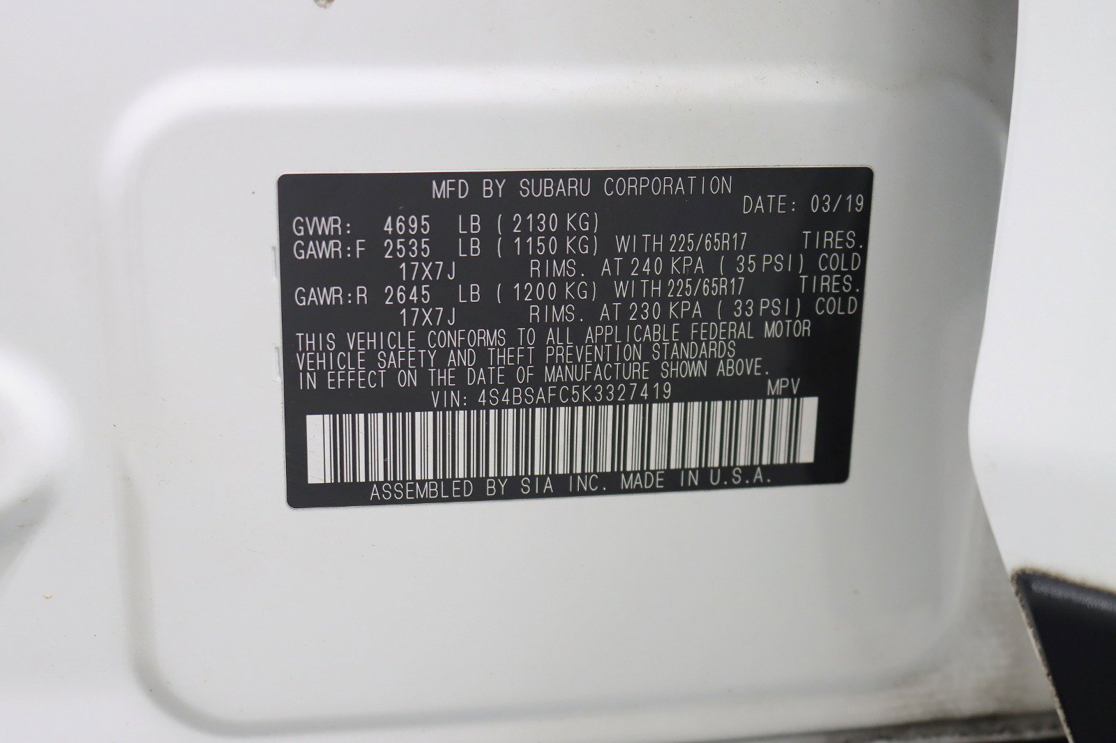 Used 2019 Subaru Outback 2.5i Premium image 37