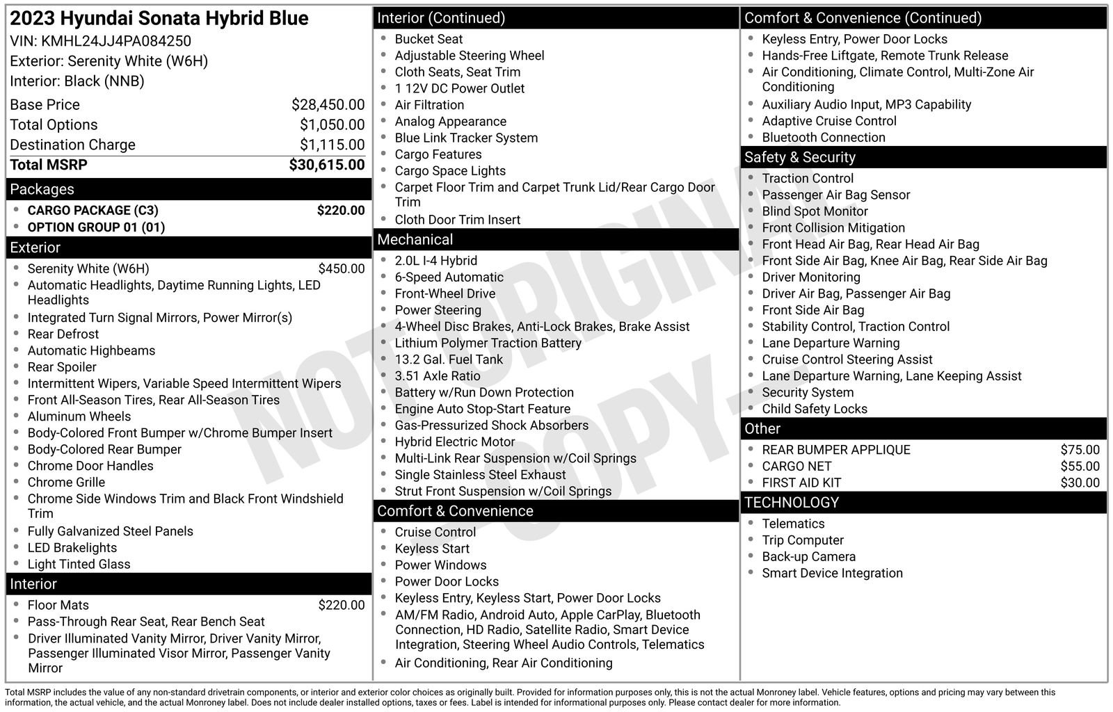 Used 2023 Hyundai Sonata Blue w/ Cargo Package FWD image 31