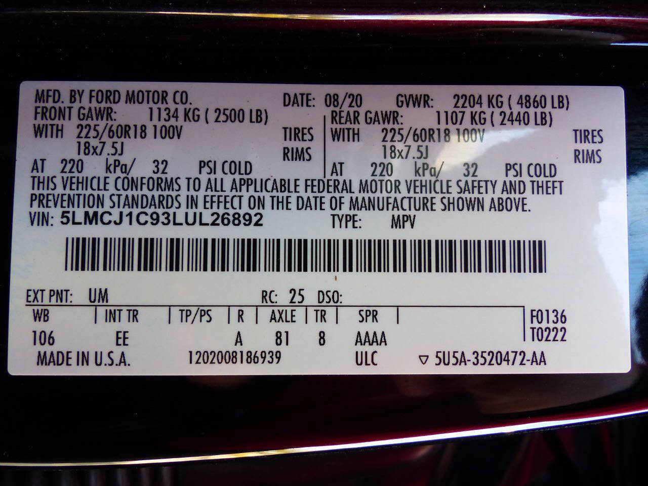 Used 2020 Lincoln Corsair Standard 4dr SUV image 23