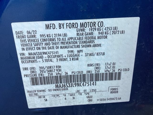 Used 2022 Ford EcoSport SES w/ Interior Protection Package AWD/4WD image 34