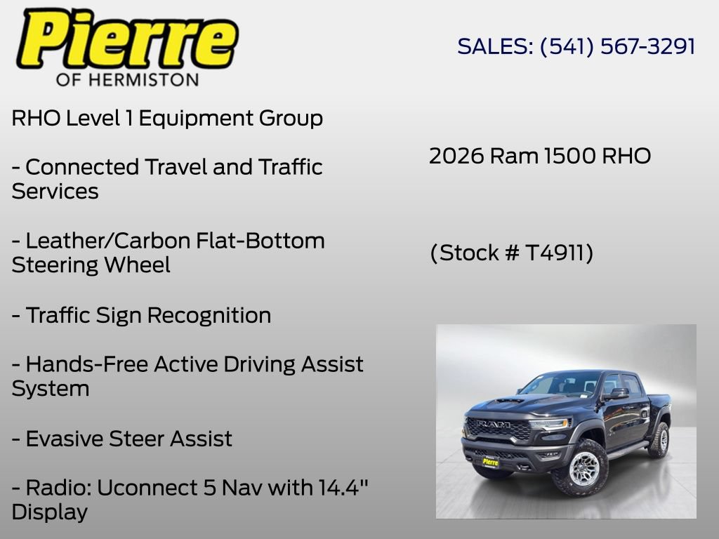 New 2026 RAM 1500 RHO w/ RHO Level 1 Equipment Group AWD/4WD image 30