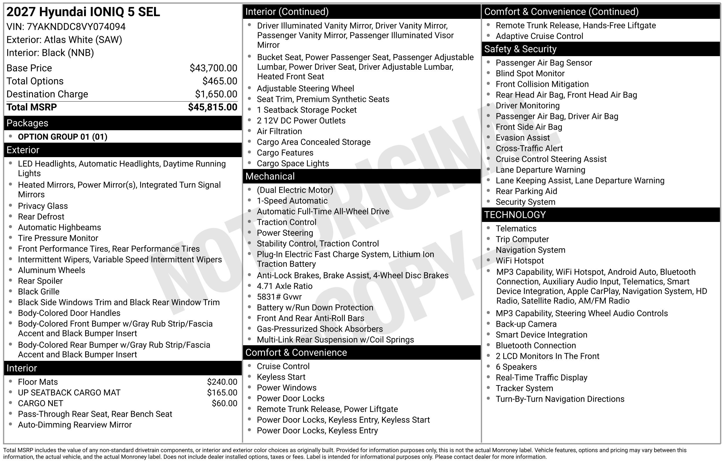 New 2027 Hyundai Ioniq 5 SEL AWD/4WD image 3