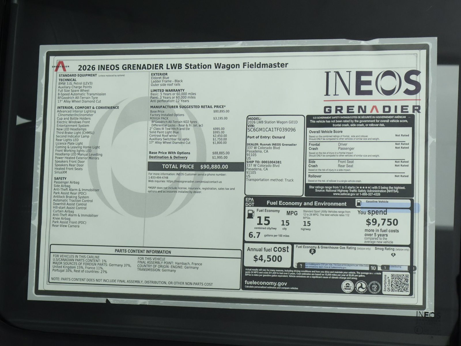 New 2026 INEOS Grenadier Station Wagon AWD/4WD image 23
