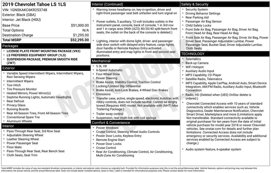 Certified 2019 Chevrolet Tahoe LS image 6