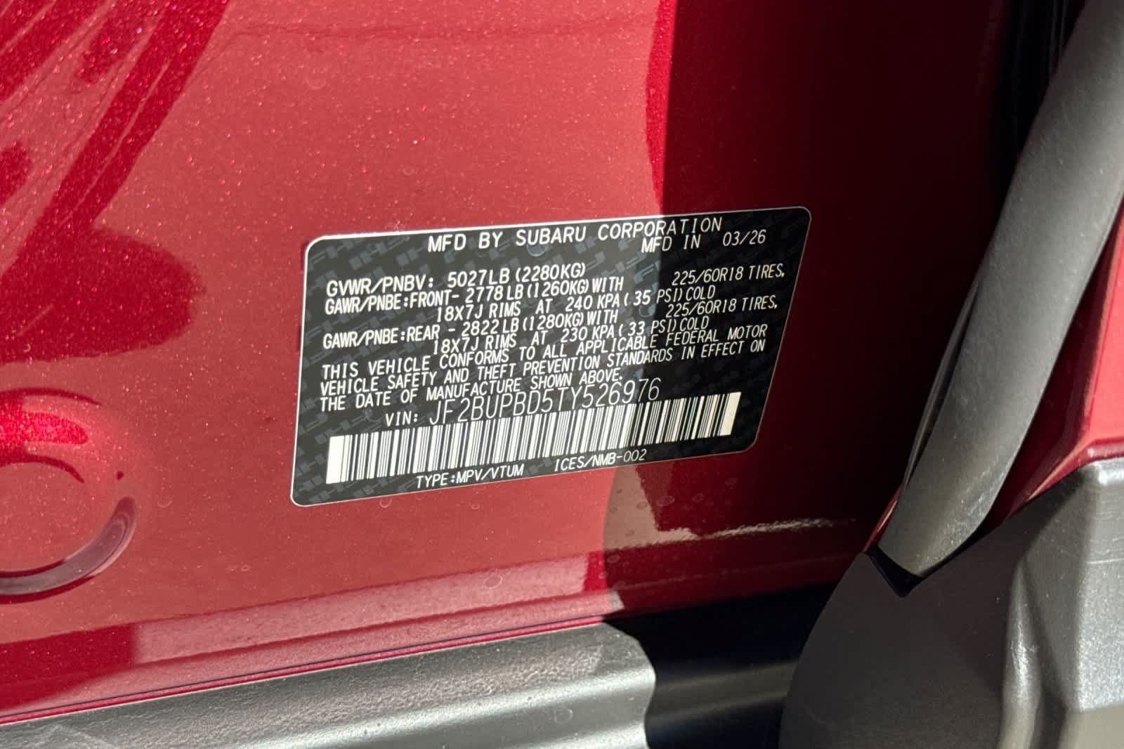 New 2026 Subaru Outback Premium AWD/4WD image 34