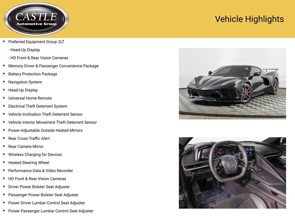 Used 2023 Chevrolet Corvette Stingray Preferred Cpe w/ Battery Protection Package RWD image 8