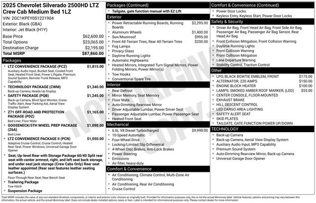 Certified 2025 Chevrolet Silverado 2500 LTZ w/ LTZ Convenience Package AWD/4WD image 8