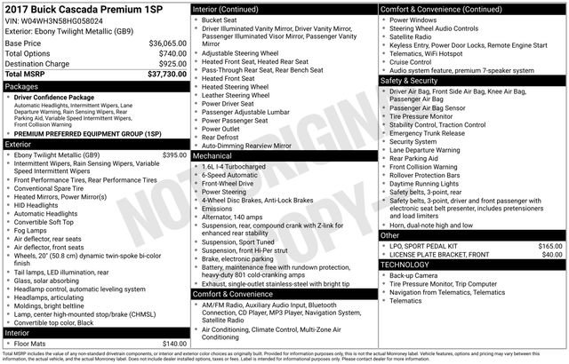 Used 2017 Buick Cascada Premium image 5