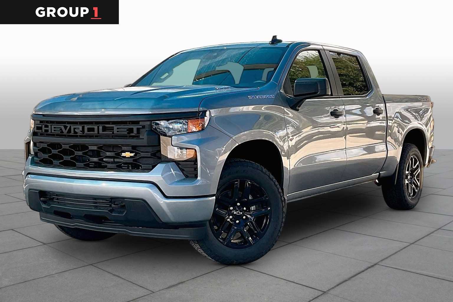 New 2026 Chevrolet Silverado 1500 Custom w/ Turbomax Blackout Package AWD/4WD image 1