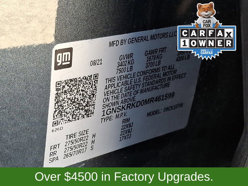 Used 2021 Chevrolet Tahoe RST w/ Rear Media and Nav Package image 29