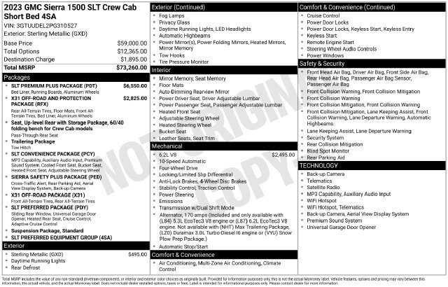 Used 2023 GMC Sierra 1500 SLT w/ SLT Premium Plus Package AWD/4WD image 21