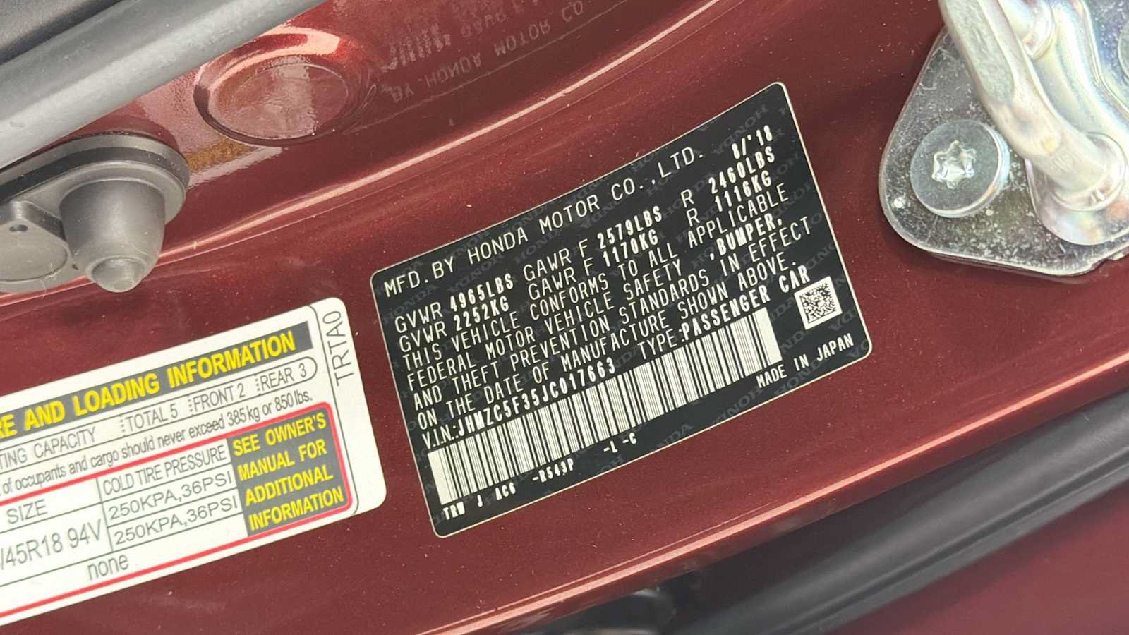 Used 2018 Honda Clarity Touring image 11